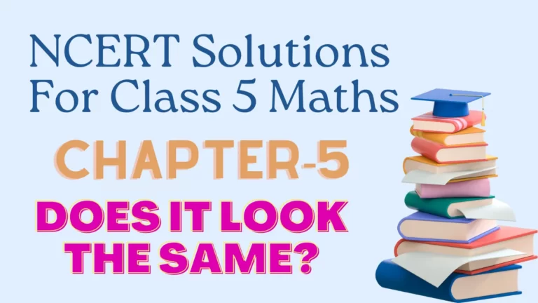 NCERT Solutions for Class 5 Maths Chapter 5 Does it Look The Same?